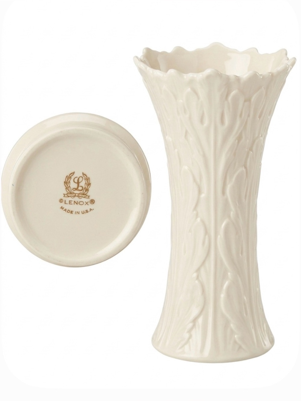Lenox Classic White Decorative Ceramic Vase - Home Accents